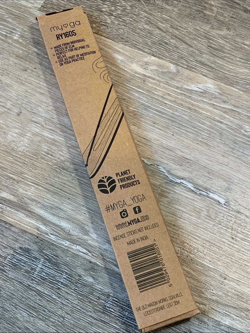 3/$10💕 Sun Wooden Incense Holder - Brown with Gold Accents